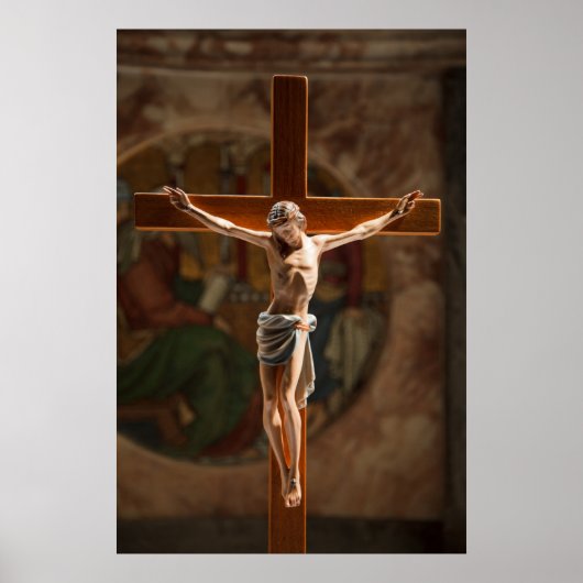 Jezus Christus op het kruis Poster (Voorkant)