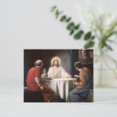 Jezus Christus op het Supper bij Emmaus door Carl  Briefkaart (Staand voorkant)