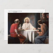 Jezus Christus op het Supper bij Emmaus door Carl  Briefkaart (Voorkant / Achterkant)