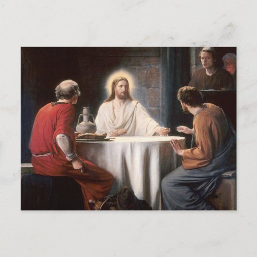 Jezus Christus op het Supper bij Emmaus door Carl  Briefkaart (Voorkant)