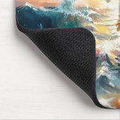 Jezus Christus op het water, Christelijk #12 Muismat (Hoek)