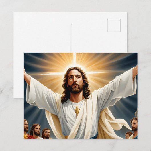 Jezus Christus opstanding Briefkaart (Voorkant / Achterkant)