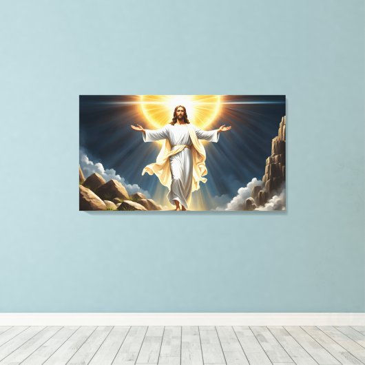 Jezus Christus opstanding Canvas Afdruk (Insitu (Houten vloer))
