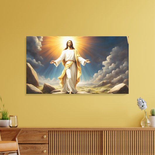 Jezus Christus opstanding Canvas Afdruk (Insitu (Woonkamer))