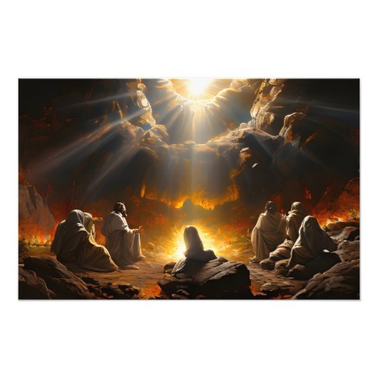 Jezus Christus opstanding Foto Afdruk (Voorkant)