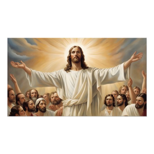 Jezus Christus opstanding Foto Afdruk (Voorkant)