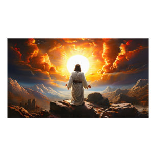 Jezus Christus opstanding Foto Afdruk