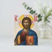 Jezus Christus orthodox Christelijk Briefkaart (Staand voorkant)