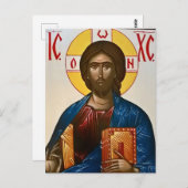 Jezus Christus orthodox Christelijk Briefkaart (Voorkant / Achterkant)