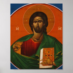 Jezus Christus Orthodox Christelijk Icon schilderi Poster
