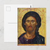 Jezus Christus orthodox Christelijk pictogram Briefkaart (Voorkant / Achterkant)