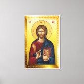 Jezus Christus orthodox icoon Canvas Afdruk (Voorkant)