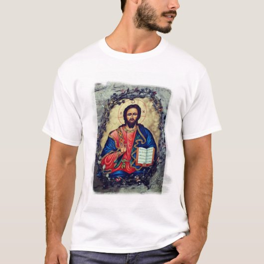 Jezus Christus orthodox icoon T-shirt (Voorkant)