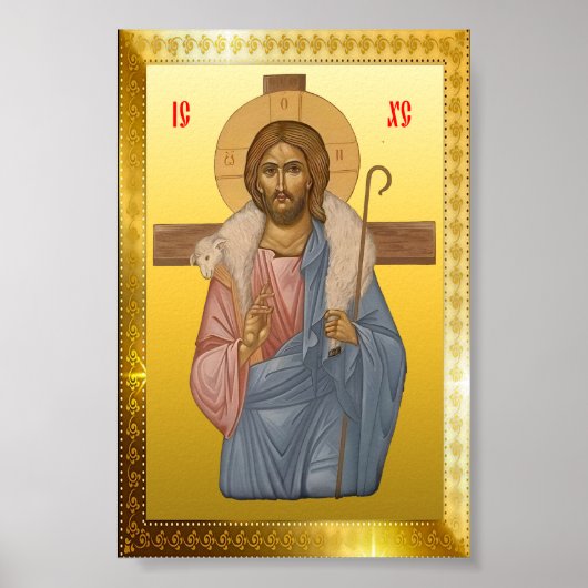 Jezus Christus Orthodoxe icoon Poster (Voorkant)