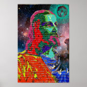 Jezus Christus Outer Space Galaxy Cosmos Zon Poster (Voorkant)