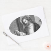 Jezus Christus Ovale Sticker (Envelop)