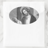 Jezus Christus Ovale Sticker (Tas)