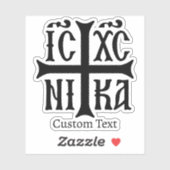 Jezus Christus Overwinnaar Embleem Sticker (Vel)