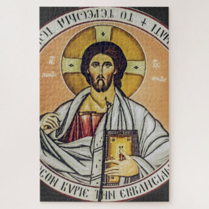 Jezus Christus Pantocrator Byzantijnse icoon kunst Legpuzzel
