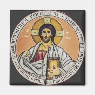 Jezus Christus Pantocrator Byzantijnse icoon kunst Magneet