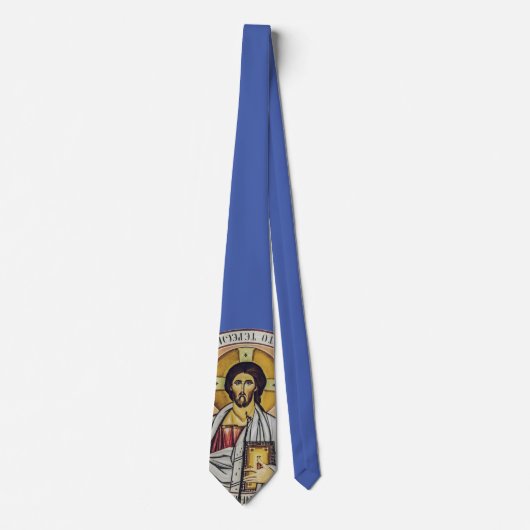 Jezus Christus Pantocrator Byzantijnse icoon kunst Stropdas (Voorkant)