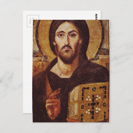 Jezus Christus Pantocrator Christelijk Pictocon Briefkaart (Voorkant / Achterkant)