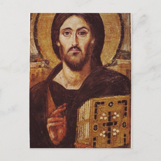 Jezus Christus Pantocrator Christelijk Pictocon Briefkaart (Voorkant)
