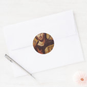 Jezus Christus Pantocrator Christelijk Pictocon Ronde Sticker (Envelop)