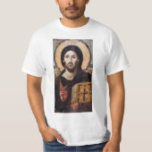 Jezus Christus Pantocrator Christelijk Pictocon T-shirt (Voorkant)