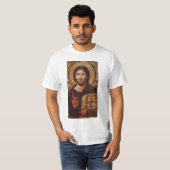 Jezus Christus Pantocrator Christelijk Pictocon T-shirt (Voorkant volledig)