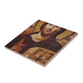 Jezus Christus Pantocrator Christelijk Pictocon Tegeltje (Zijkant)