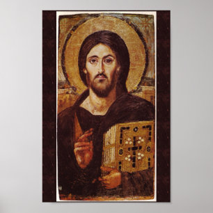 Jezus Christus Pantocrator Christelijk Pictogram A Poster