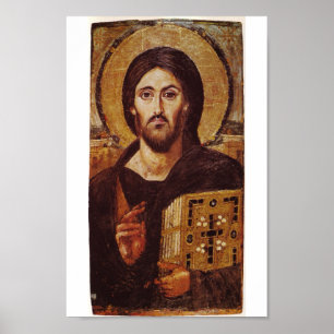 Jezus Christus Pantocrator Christelijk Pictogram A Poster