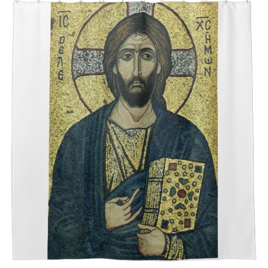 Jezus Christus Pantocrator Douchegordijn (Voorkant)