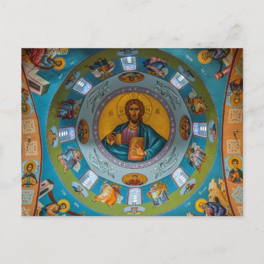 Jezus Christus Pantocrator Heer van alle Orthodoxe Briefkaart (Voorkant)
