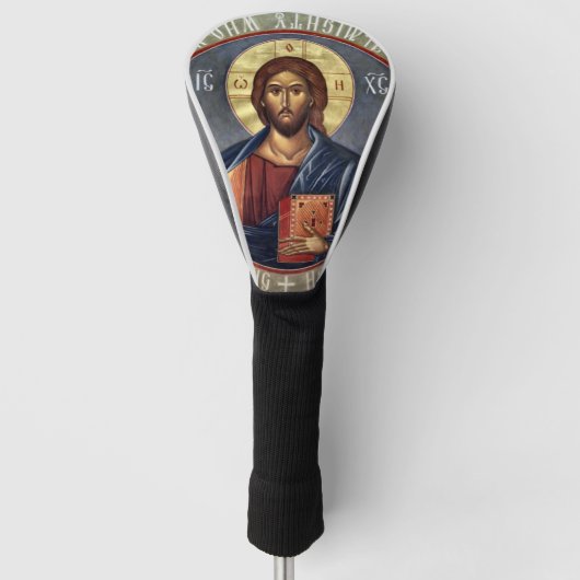 Jezus Christus Pantocrator Heer van alle Orthodoxe Golfheadcover (Voorkant)