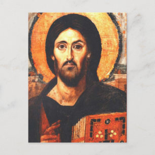 Jezus Christus Pantocrator, heerser van alle Byzan Briefkaart