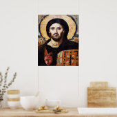 Jezus Christus Pantocrator Icon Poster (Keuken)