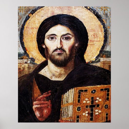 Jezus Christus Pantocrator Icon Poster (Voorkant)