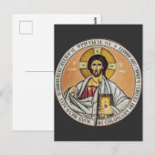 Jezus Christus Pantocrator koepel van de Kerk Briefkaart (Voorkant / Achterkant)
