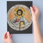 Jezus Christus Pantocrator koepel van de Kerk Flyer (Hand)