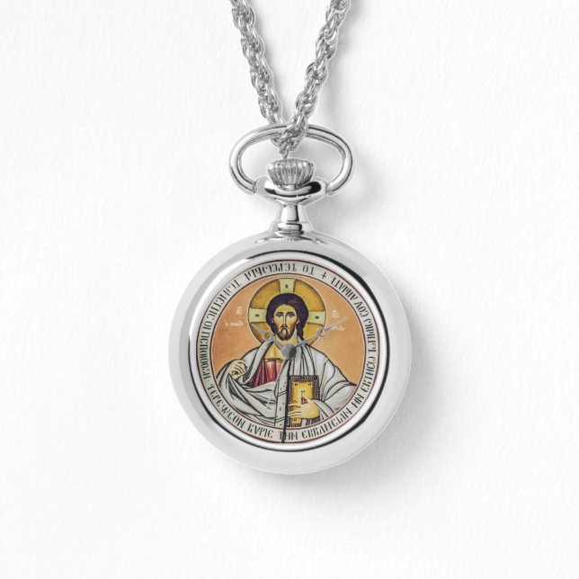 Jezus Christus Pantocrator koepel van de Kerk Horloge (Voorkant)