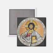 Jezus Christus Pantocrator koepel van de Kerk Magneet (Voorkant / Achterkant)