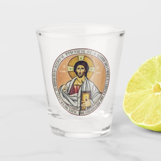 Jezus Christus Pantocrator koepel van de Kerk Shot Glas (Voorkant)