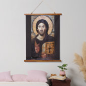 Jezus Christus Pantocrator l Orthodox Icoon Hangend Wandkleed (Slaapkamer)