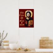 Jezus Christus Pantocrator Man en God katholiek Poster (Keuken)