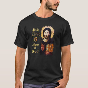 Jezus Christus Pantocrator Man en God katholiek T-shirt