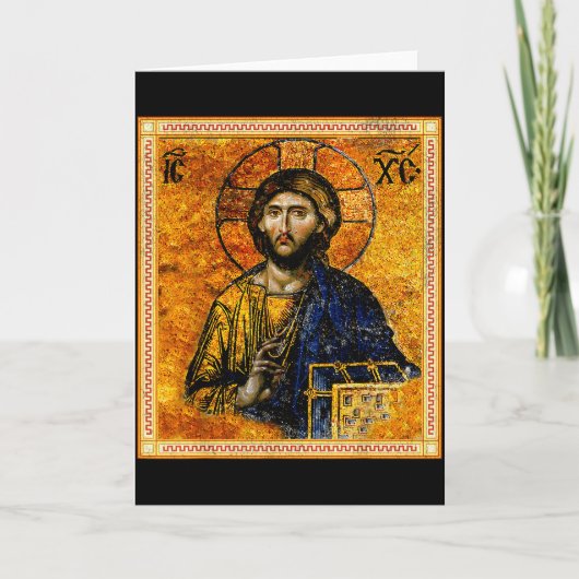 Jezus Christus Pantocrator Oosters-orthodox Byzant Kaart (Voorkant)
