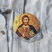 Jezus Christus Pantocrator Ronde Button 4,0 Cm (In situ)