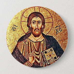Jezus Christus Pantocrator Ronde Button 4,0 Cm
